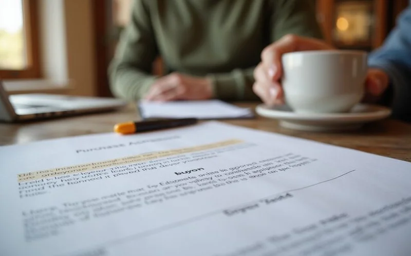 Purchase agreement with an assignment clause highlighted