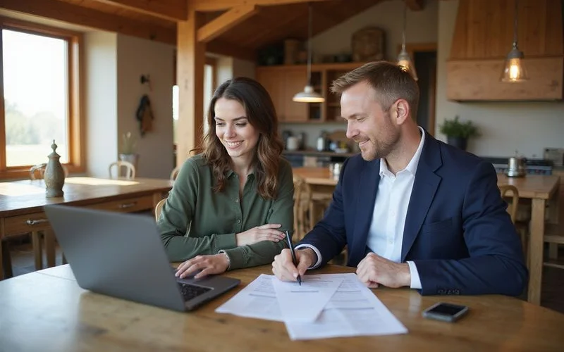 Realtor and homeowner reviewing showing feedback and competing listings