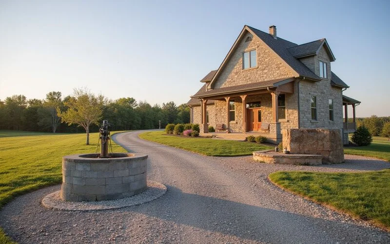 Well cap and pump house on a rural southern Minnesota acreage