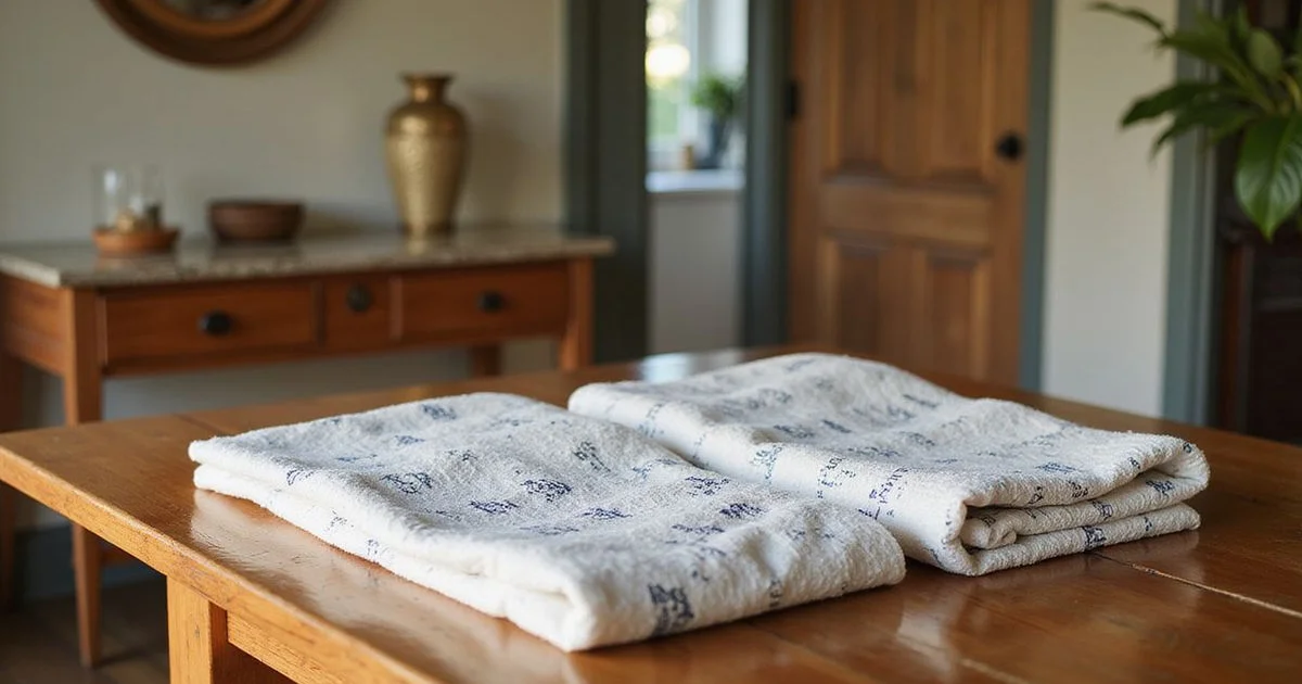 Two printed net sheets side by side on a wooden table with a pen, warm light