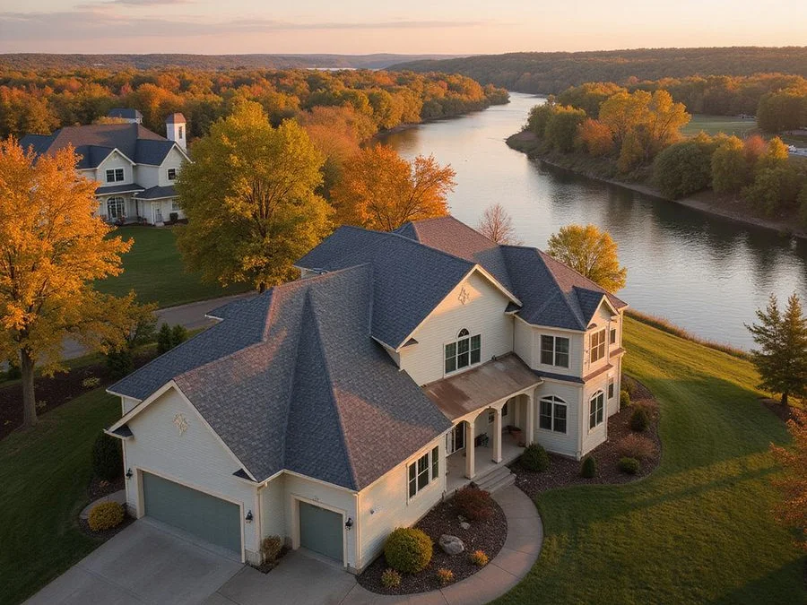 Mankato and North Mankato neighborhoods along the Minnesota River valley