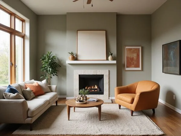 Clean, lightly staged living room ready for listing photos