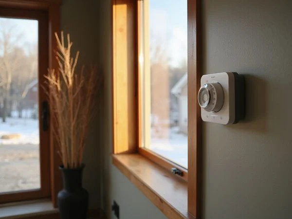 Thermostat set for winter in a vacant home
